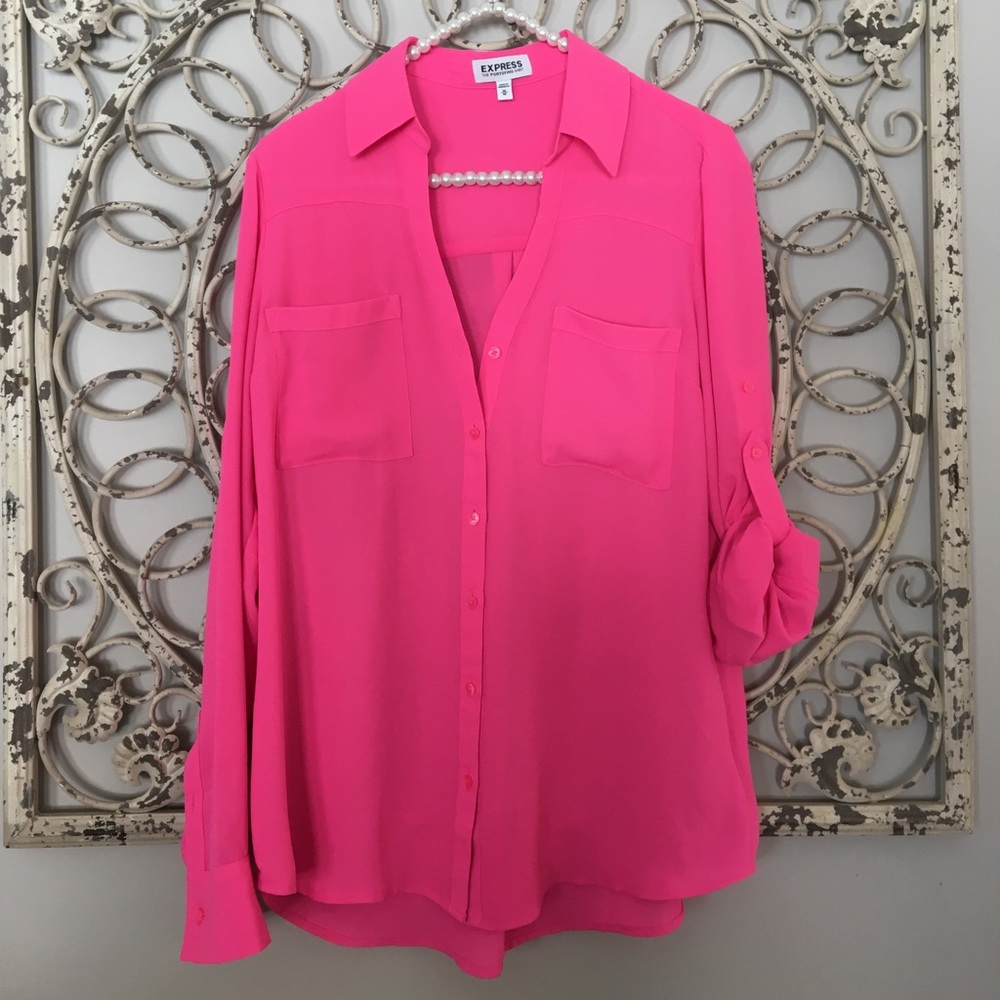 Express portofino pink blouse